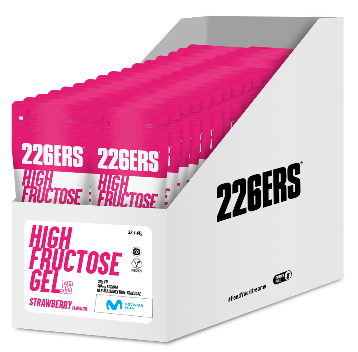 Гель 226ERS High Fructose XS 30г вуглеводів Полуниця 44г 32шт/уп фото 