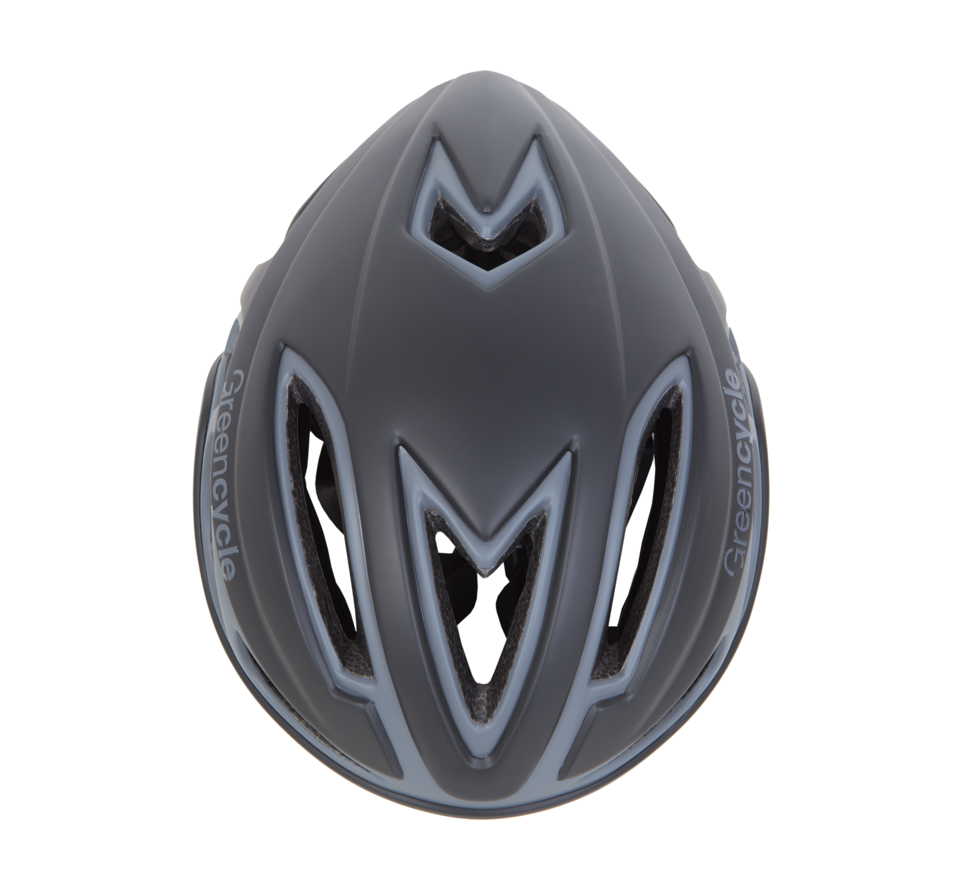 Шлем Green Cycle Jet размер M для шоссе/триатлона и гонок с раздельным стартом черно-серый матовый фото 2