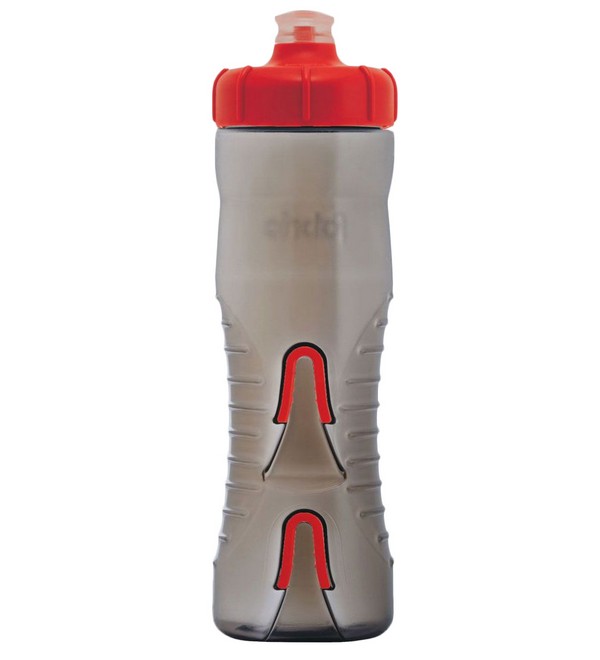 Фляга 0,75 Fabric CAGELESS BOTTLE, BKR (димчастий з червоним) фото 