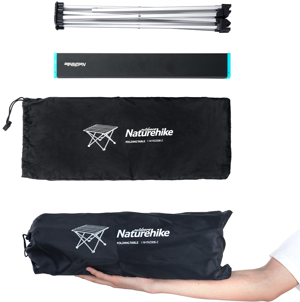 Стол складной Naturehike NH19Z008-Z, 68x46x40,5 см, черный фото 6