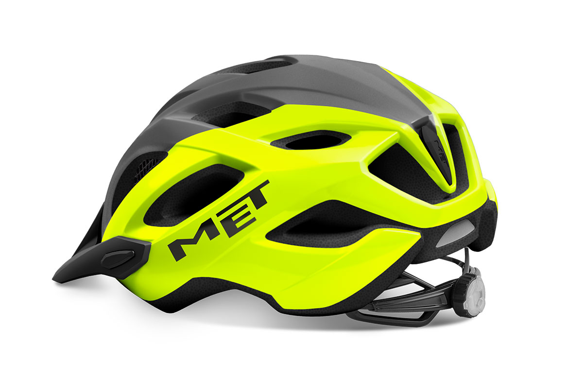 Шолом Met CROSSOVER CE розмір M (52-59), fluo yellow gray matt, жовто-сірий матовий фото 3