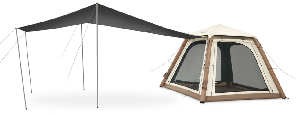 Намет чотиримісний Naturehike Ango CNK2550WS017, надувний, із тентом, коричневий фото 