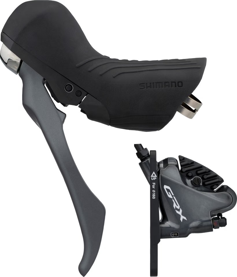 Гальмо дискове гідравлічне Shimano RX810 GRX, ліва ручка BL-RX810, каліпер, гідролінія 1000 мм, переднє фото 