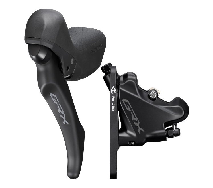 Гальмо дискове гідравлічне Shimano RX400-2 GRX, ліва ручка BL-RX600, каліпер BR-RX400, гідролінія 1000мм, переднє фото 
