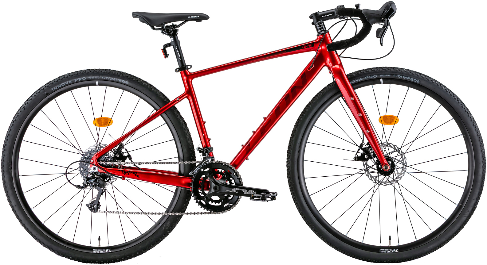 Велосипед 28" Leon GR-90 DD рама - S красный с черным A2 фото 