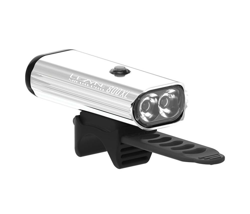 Фара передня Lezyne MICRO DRIVE PRO 800XL, 800 люмен, 8 режимів, срібляста фото 