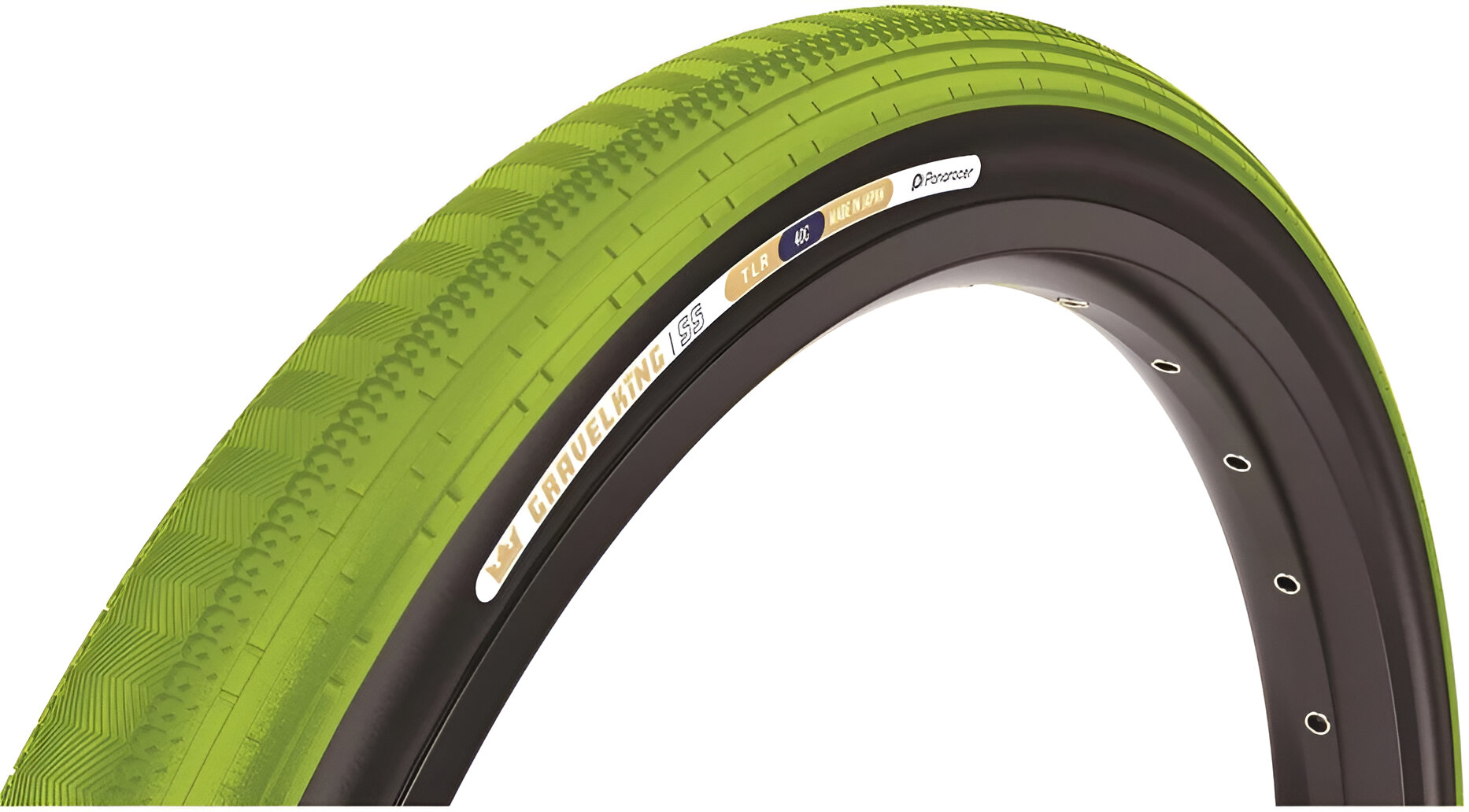 Покришка 700x40C Panaracer GRAVELKING SS GEN2 Limited Edition Matcha/Black, зелена з чорною боковиною фото 