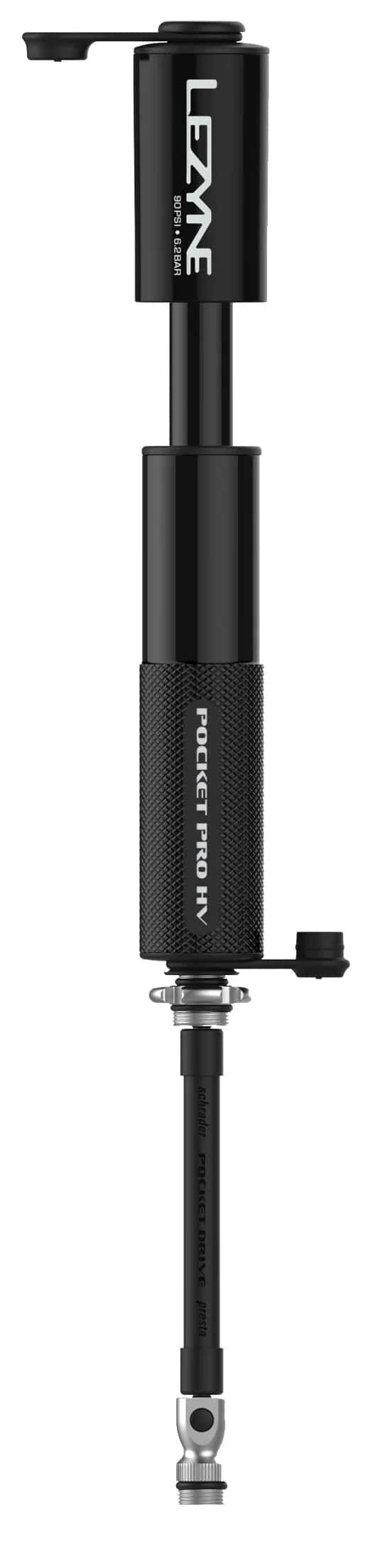 Мінінасос Lezyne POCKET DRIVE PRO HV, 90psi, чорний фото 3