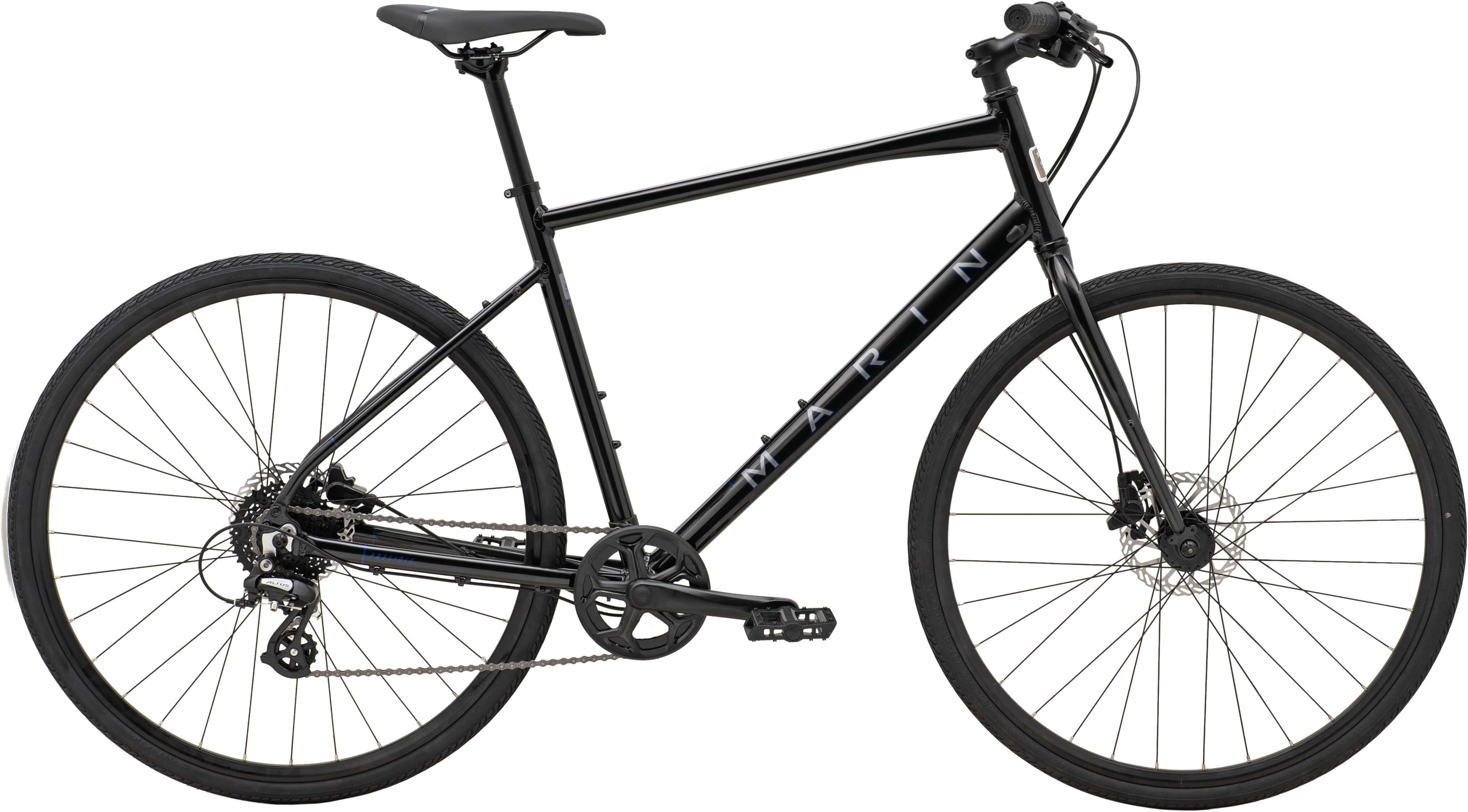 Велосипед 28" Marin Presidio 1 рама - S 2024 Gloss Metallic Black/Charcoal/Blue фото 