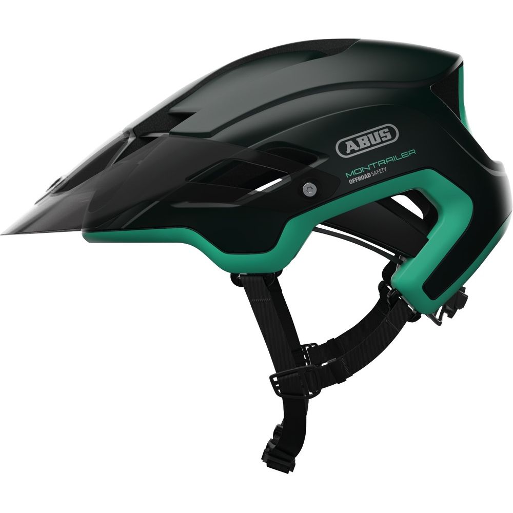 Шлем ABUS MONTRAILER, размер M (55-58 см), Smaragd Green, зелено-черный
