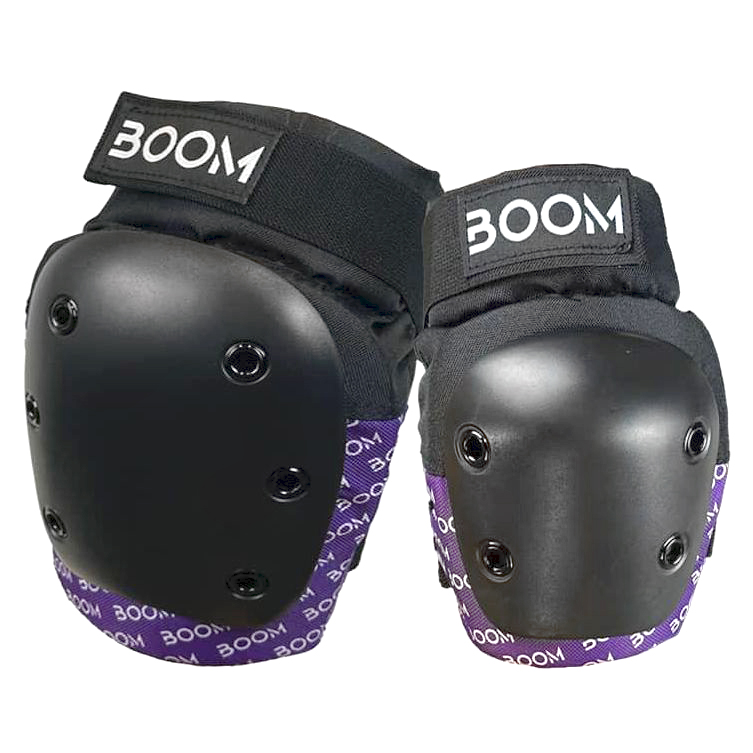 Комплект захисту Boom Basic Double Black/Purple S (наколінники, налокітники) фото 