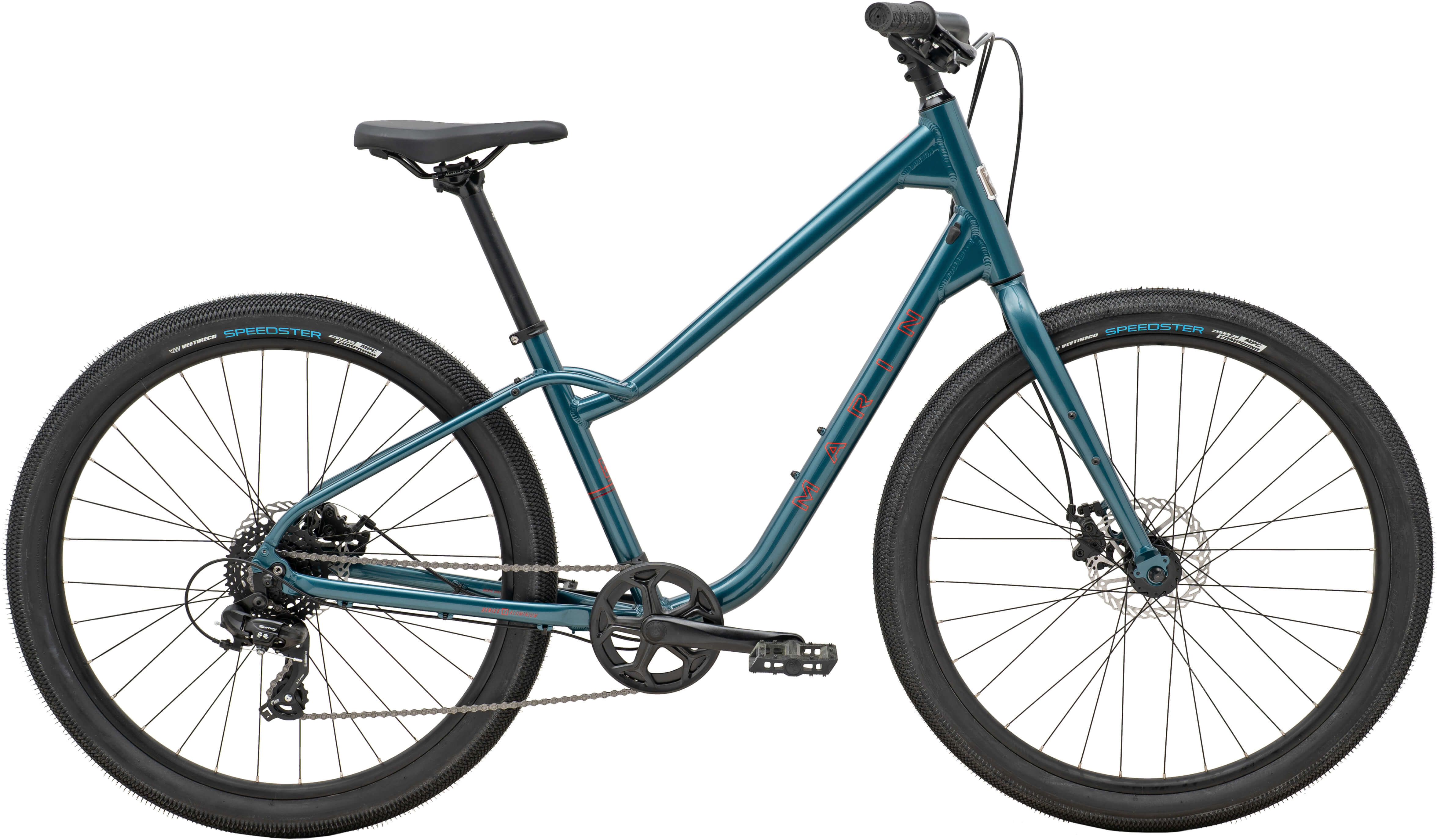 Велосипед 27,5" Marin Stinson 1 рама - S 2025 Gloss Blue/Orange/Charcoal/Red фото 