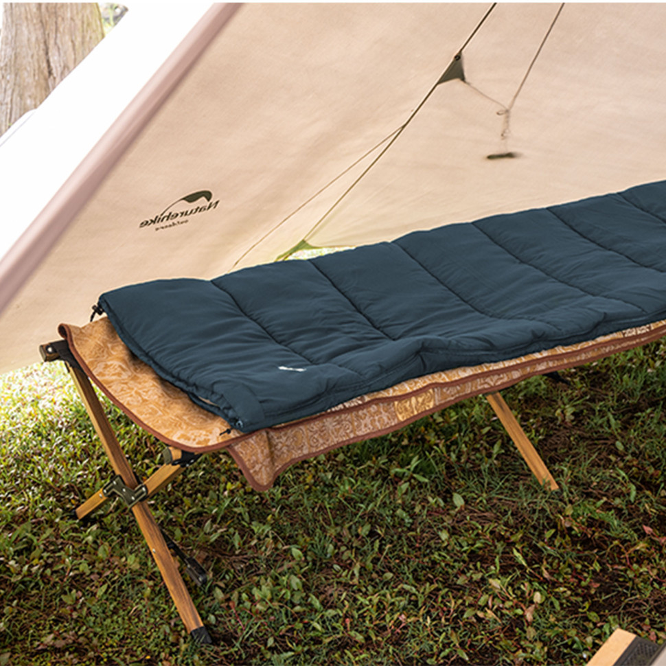 Спальный мешок Naturehike F150 NH22MSD05, левый, темно-голубой фото 2
