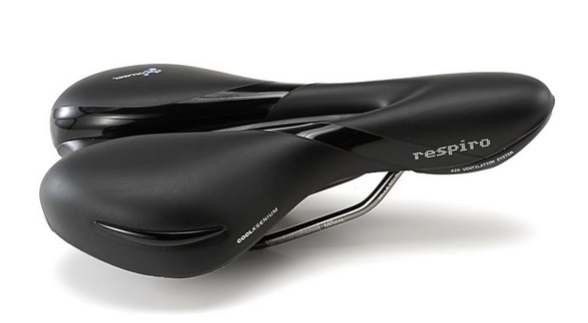 Седло Selle Royal Respiro Soft Moderate мужское, карбоновый глянцевые Mg рейлы, шкала установки, вставки эластомера фото 