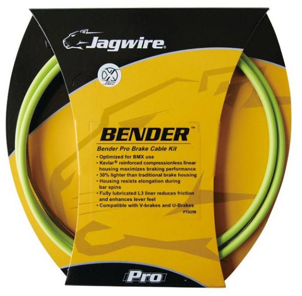 Комплект JAGWIRE Bender Pro PCK105 Linear - Green (BMX трос+рубашка+запч.) фото 