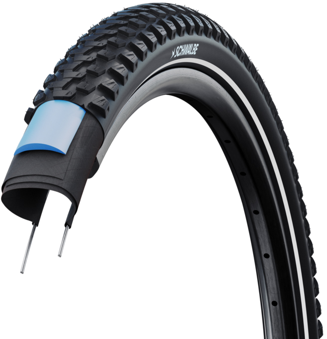 Покришка 27.5x2.60 (65-584) SCHWALBE MARATHON PLUS MTB, SmartGuard, TwinSkin B/B-SK+RT HS468 ADDIX 67EPI 40B фото 3