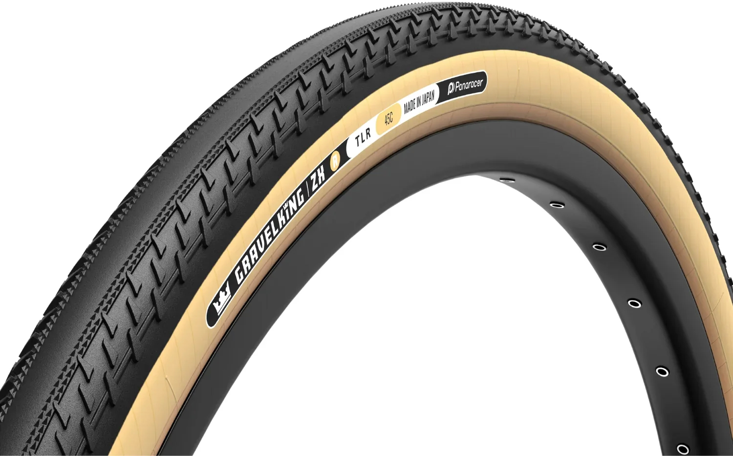 Покрышка 700x45C Panaracer GRAVELKING ZX R GEN2, черная с бежевой боковиной фото 