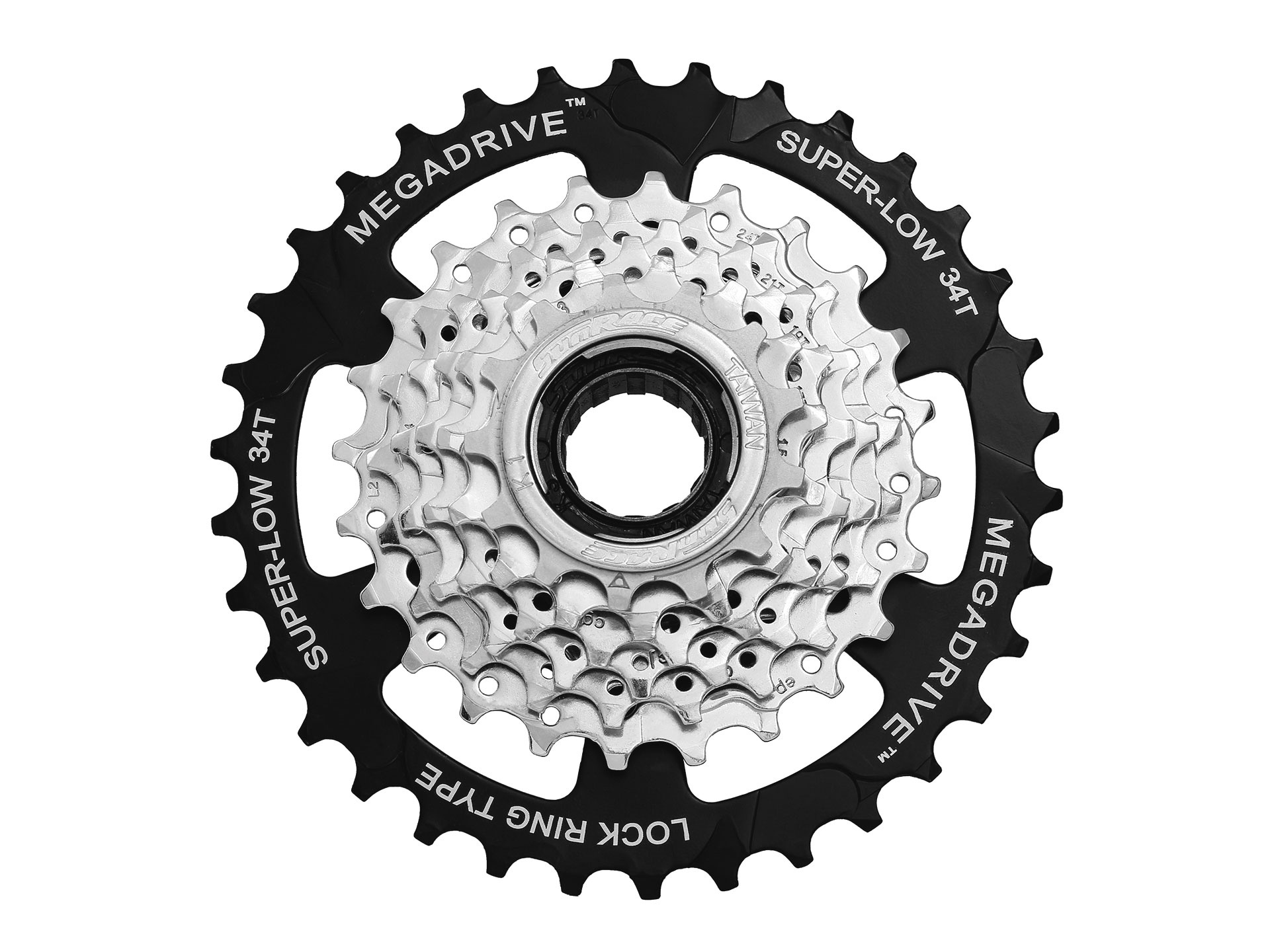 Трещітка інд. SUN RACE M4S 7S, 13-34T, Zinc+Black фото 