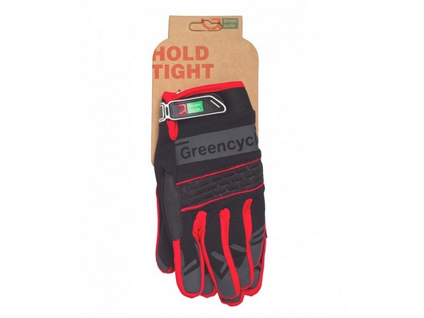 Перчатки Green Cycle NC-2373-2014 MTB с закрытыми пальцами L черно-красные фото 1