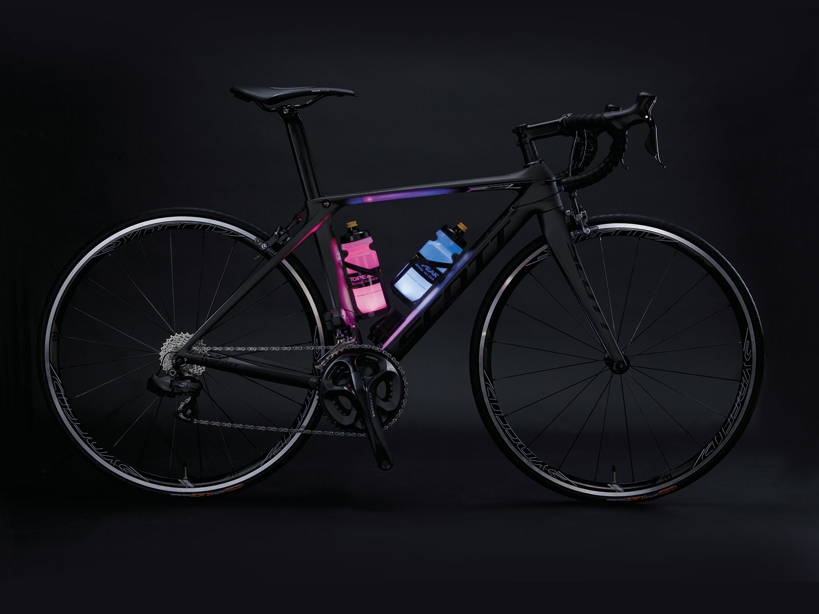 Фляготримач Topeak TIG-CB01 iGlowCage B, з підсвіткою, пластик, чорний + фляга фото 3