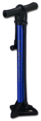 Насос напольный ручной GIYO GF-37 под два типа клапана AV+FV,стальной, синий фото 