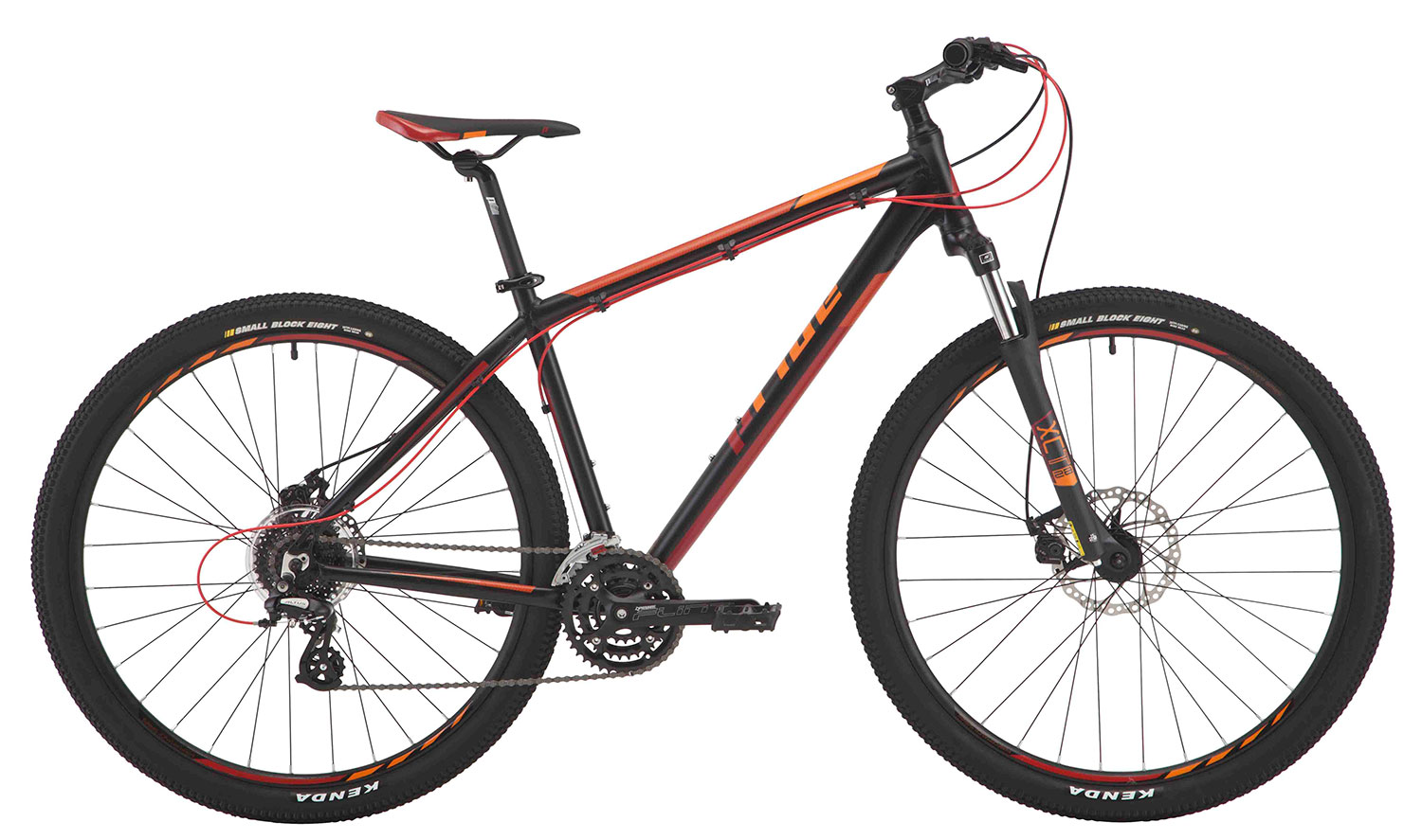 Велосипед 29" Pride REBEL 9.2 рама - 19" черный/красный/оранжевый 2017 фото 