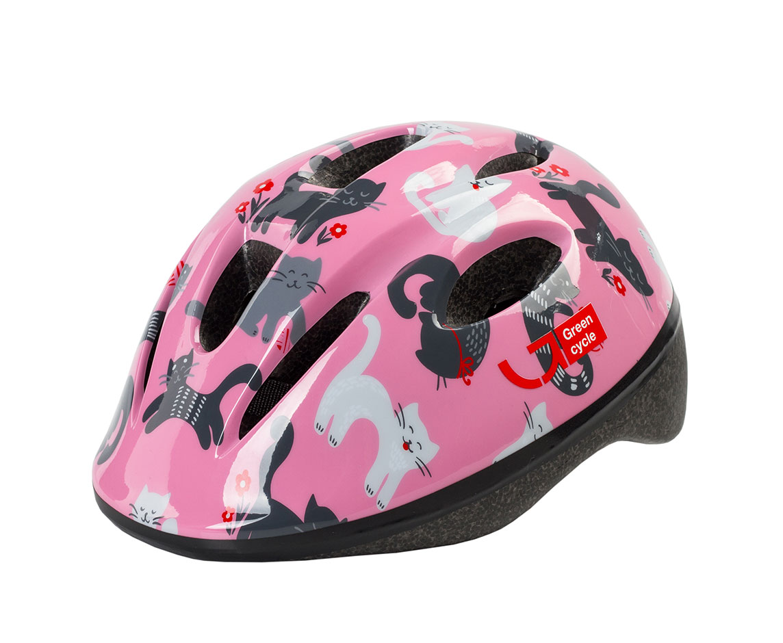 Шлем детский Green Cycle Kitty размер 48-52см розовый