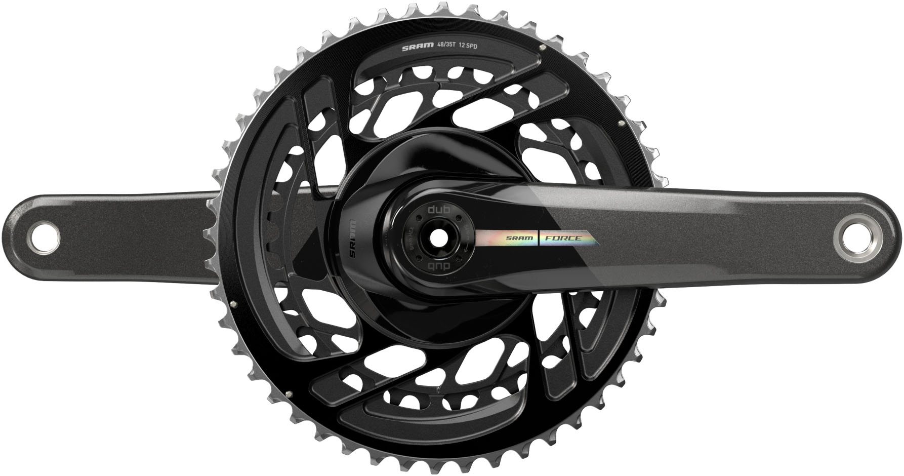 Комплект шатунов Sram FORCE D2 DUB, 172.5мм 46/33Т, черные (OEM) фото 1