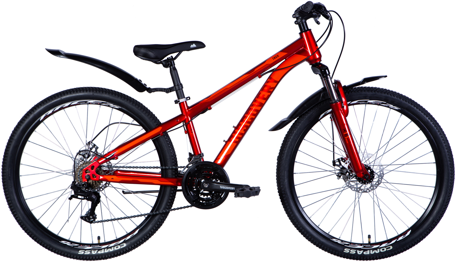 Велосипед 26" Discovery TREK AM DD рама - 13" красный A4 фото 