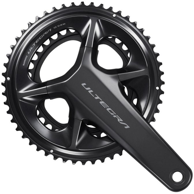 Шатуны Shimano FC-R8100 ULTEGRA, Hollowtech II, 160 мм, 52x36, 12-ск., без каретки фото 