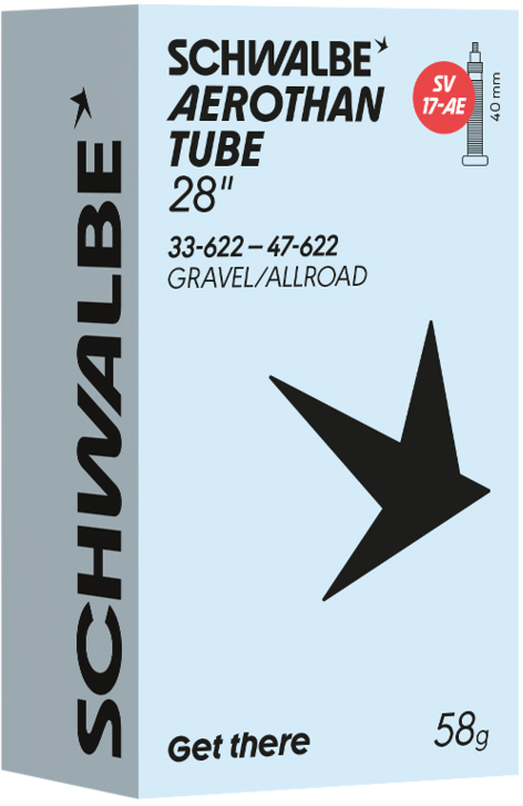 Камера TPU 28" (33/47-622) Schwalbe SV17-AE AEROTHAN, Alu 40mm фото 