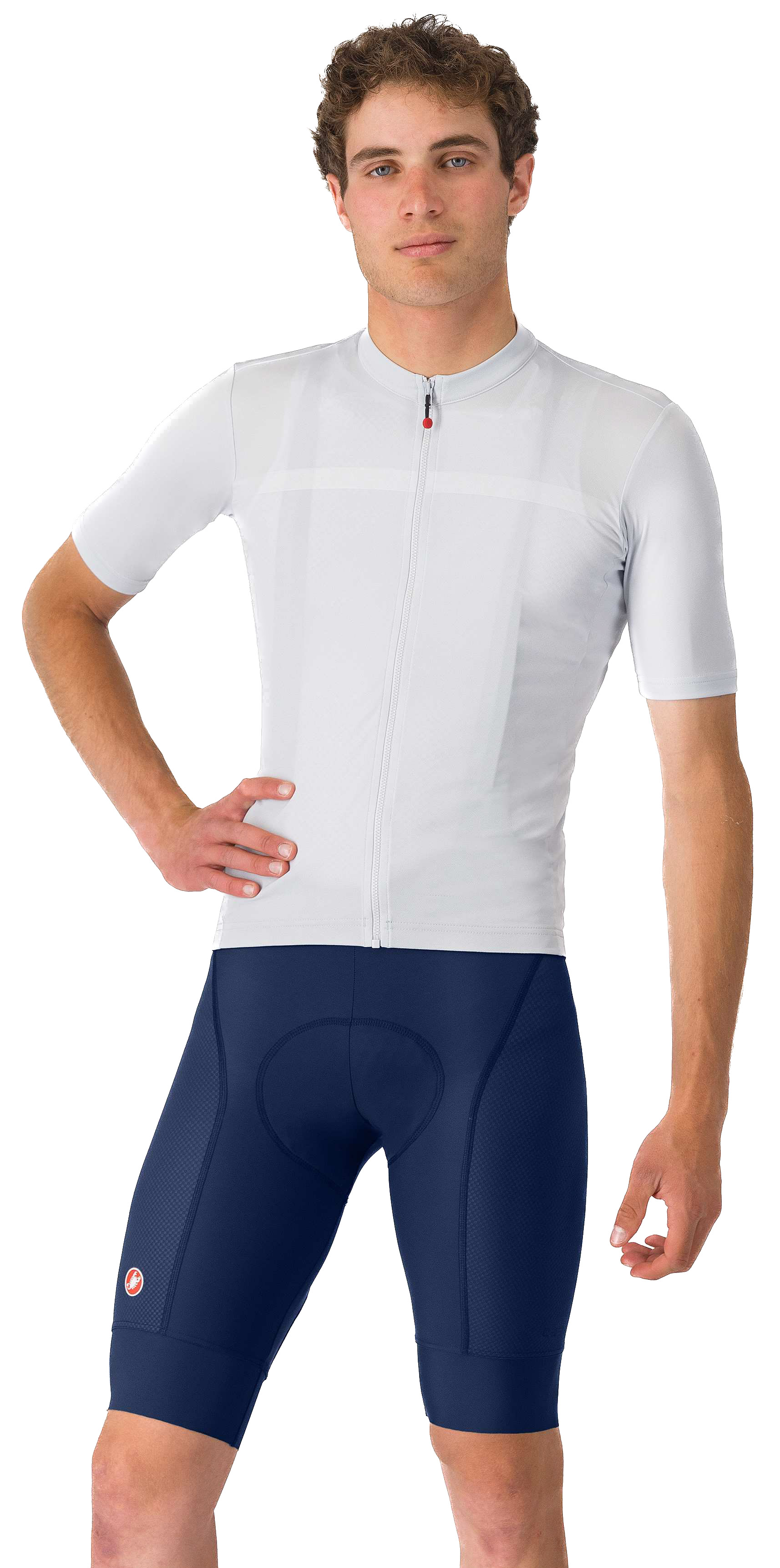 Велотрусы Castelli Competizione 2 на лямках мужские belgian blue/white XXL фото 