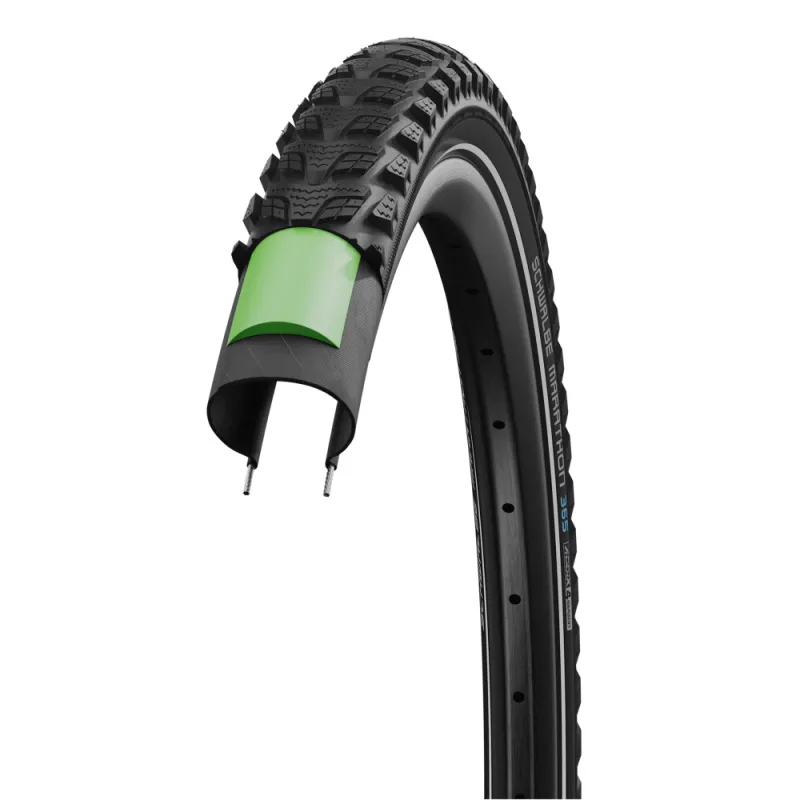 Покрышка 28x1.50 700x38C (40-622) Schwalbe MARATHON 365 Perf, GreenGuard, TwinSkin B/B+RT HS475 ADDIX 4Season 67EPI 28B фото 