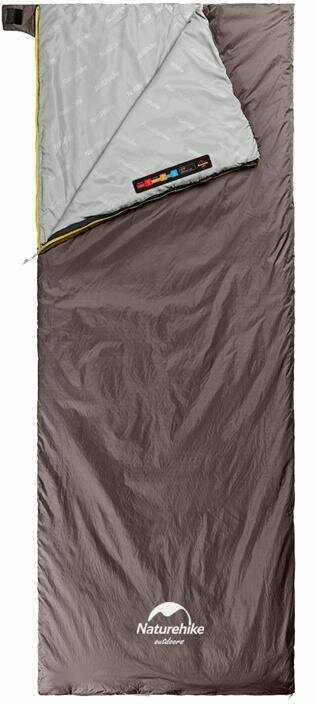 Спальний мішок Naturehike Summer LW180 NH21MSD09, лівий, розмір XL,  коричневий фото 