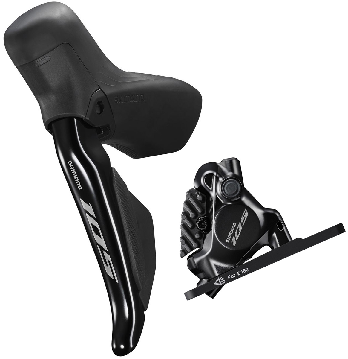 Тормоз дисковый гидравлический Shimano R7170 105, передний (левая ручка, калипер, гидролиния 1000 мм) фото 