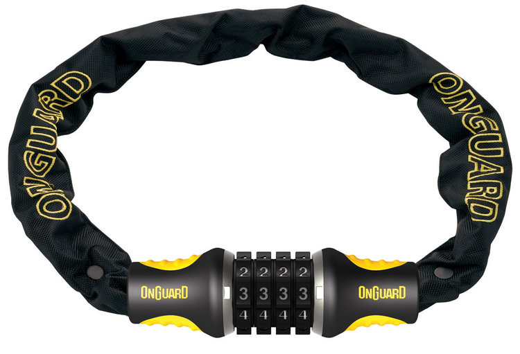 Замок Onguard MASTIFF COMBO цепь 120cм x 4мм усиленная титаном + интегрированный кодовый замок на 4 цифры фото 