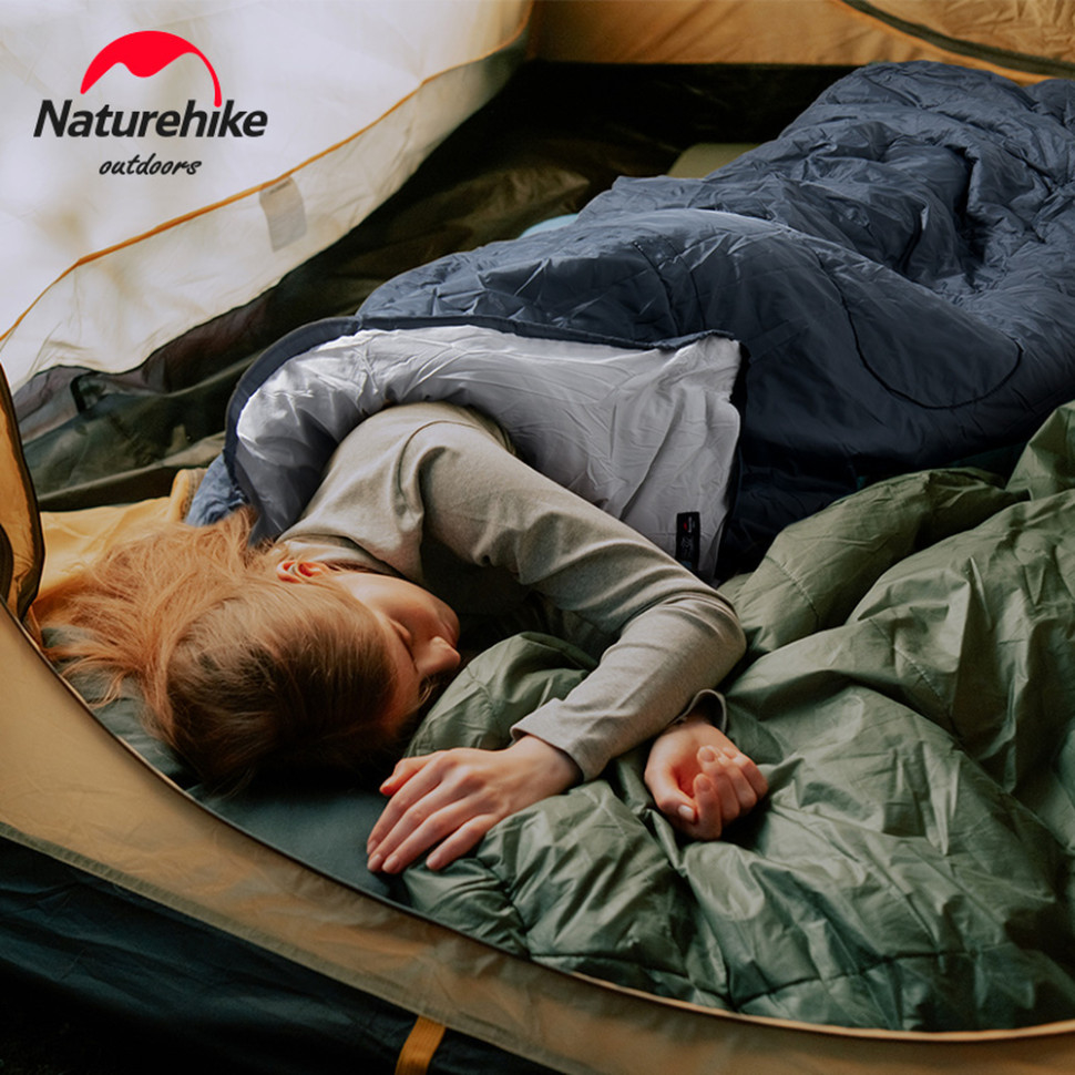 Спальный мешок Naturehike Y150 NH21MSD08, правый, темно-голубой фото 4