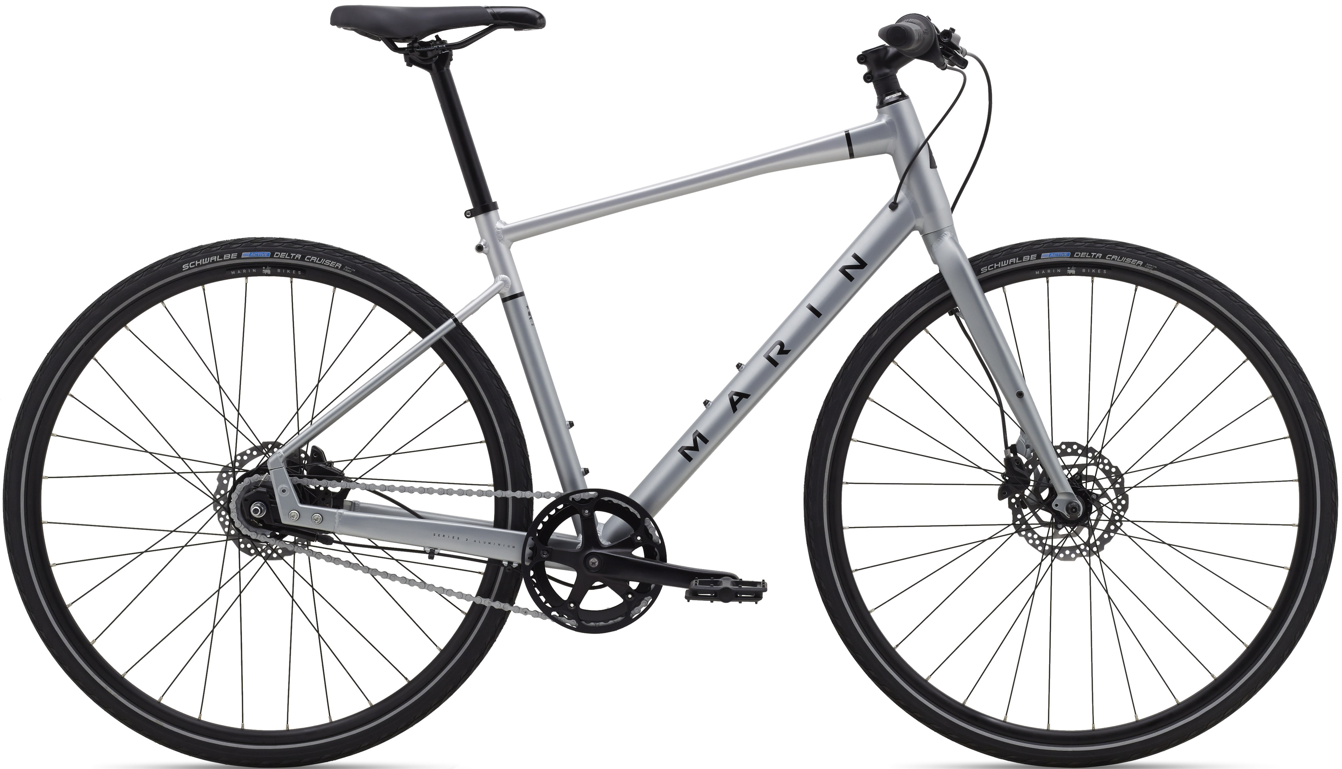 Велосипед 28" Marin PRESIDIO 2 рама - S 2023 Satin Charcoal/Silver/Gloss Black фото 