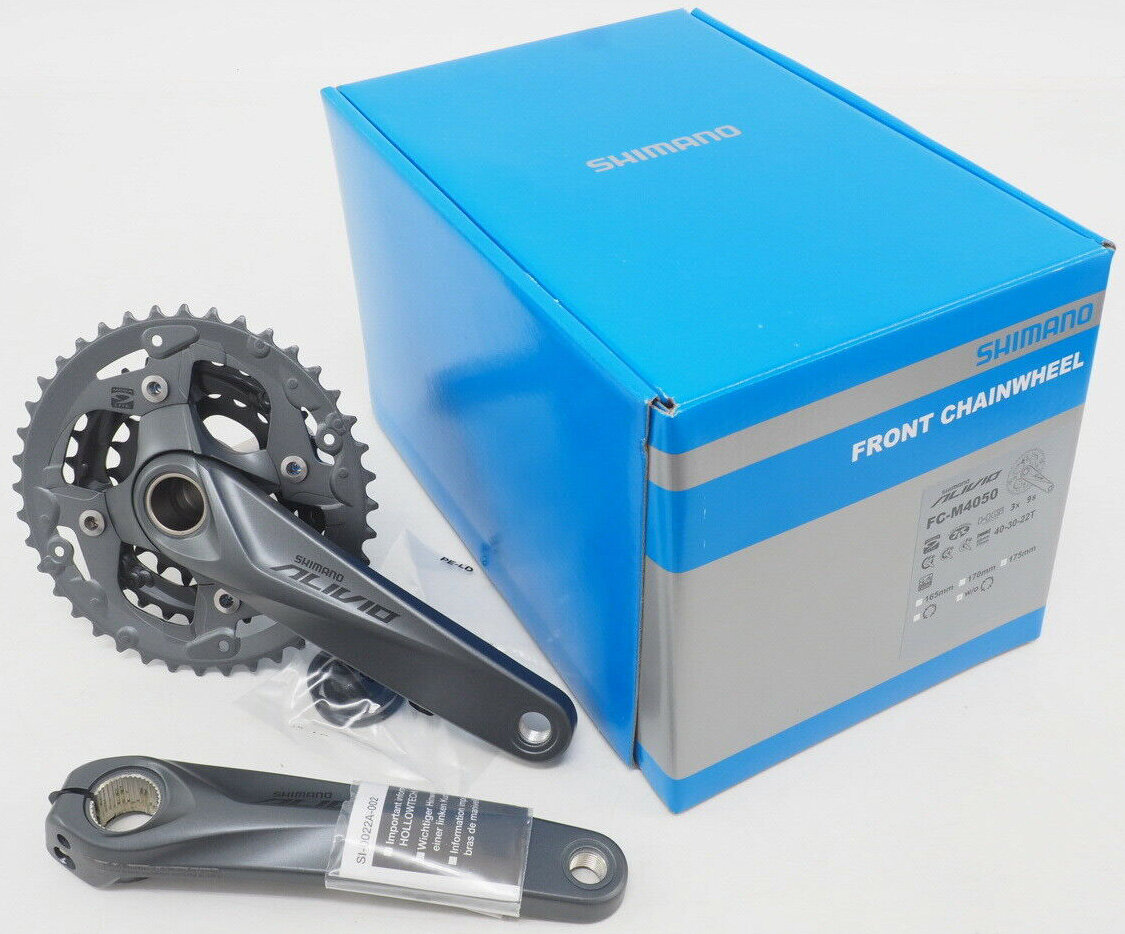 Шатуны Shimano FC-MT210-3, 175мм, 40X30X22, интегр.ось, защита звезд, без каретки фото 2
