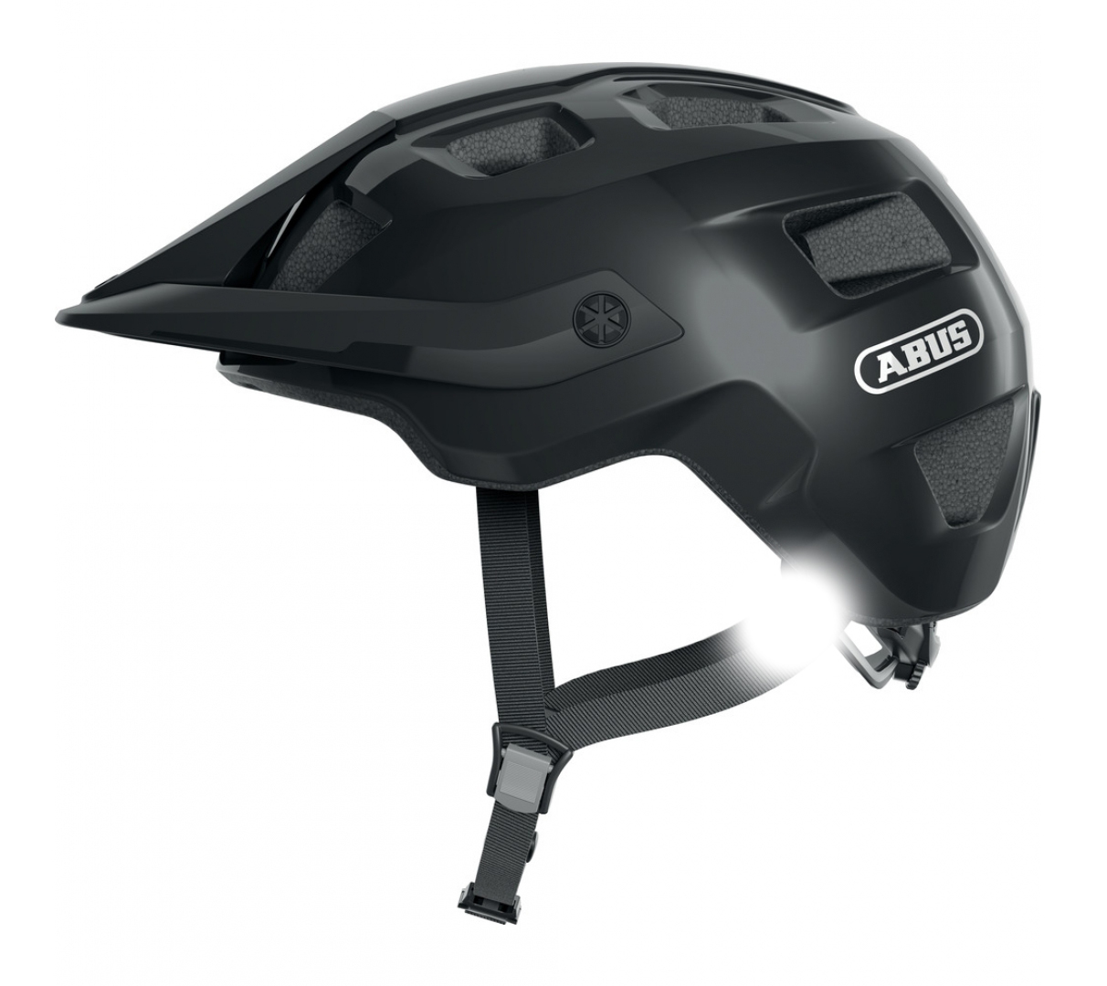 Шлем ABUS MOTRIP, размер S (51-55 см), Shiny Black, черный фото 