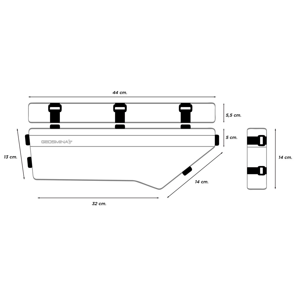 Сумка на раму GEOSMINA Medium Frame Bag (3.5L), 140г, сіра фото 3