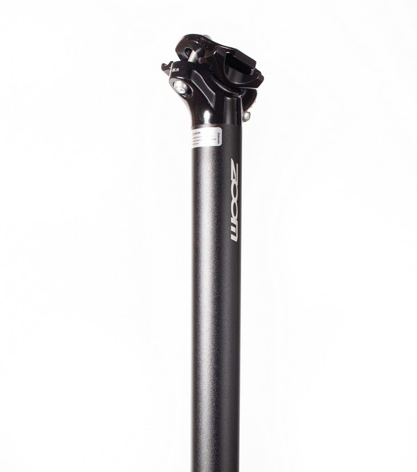 Подседельная труба ZOOM SP-C261, 31,6х400мм, алюминий литой, SAND BLASTED AN BK фото 