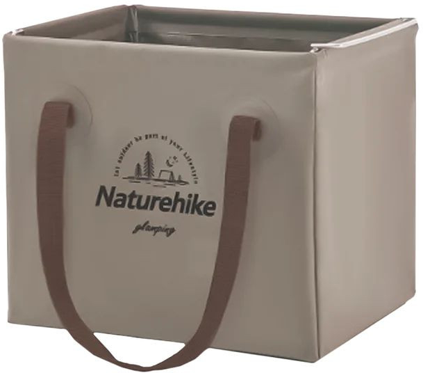 Контейнер складаний для води Naturehike CNH22SN002, ПВХ, 20 л, світло-коричневий фото 