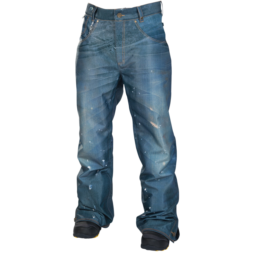 Штаны 686 Reserved  Destructed Denim Insulated Pant  муж. S, Indigo фото 