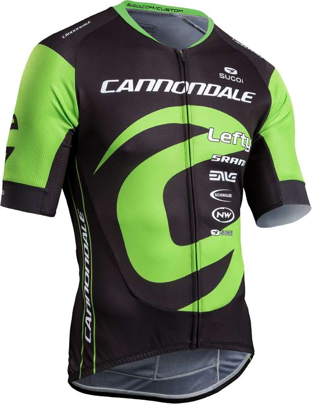 Джерси Cannondale PULSE JERSEY, кор. рукав, мужское, черно-зелёное, M фото 1