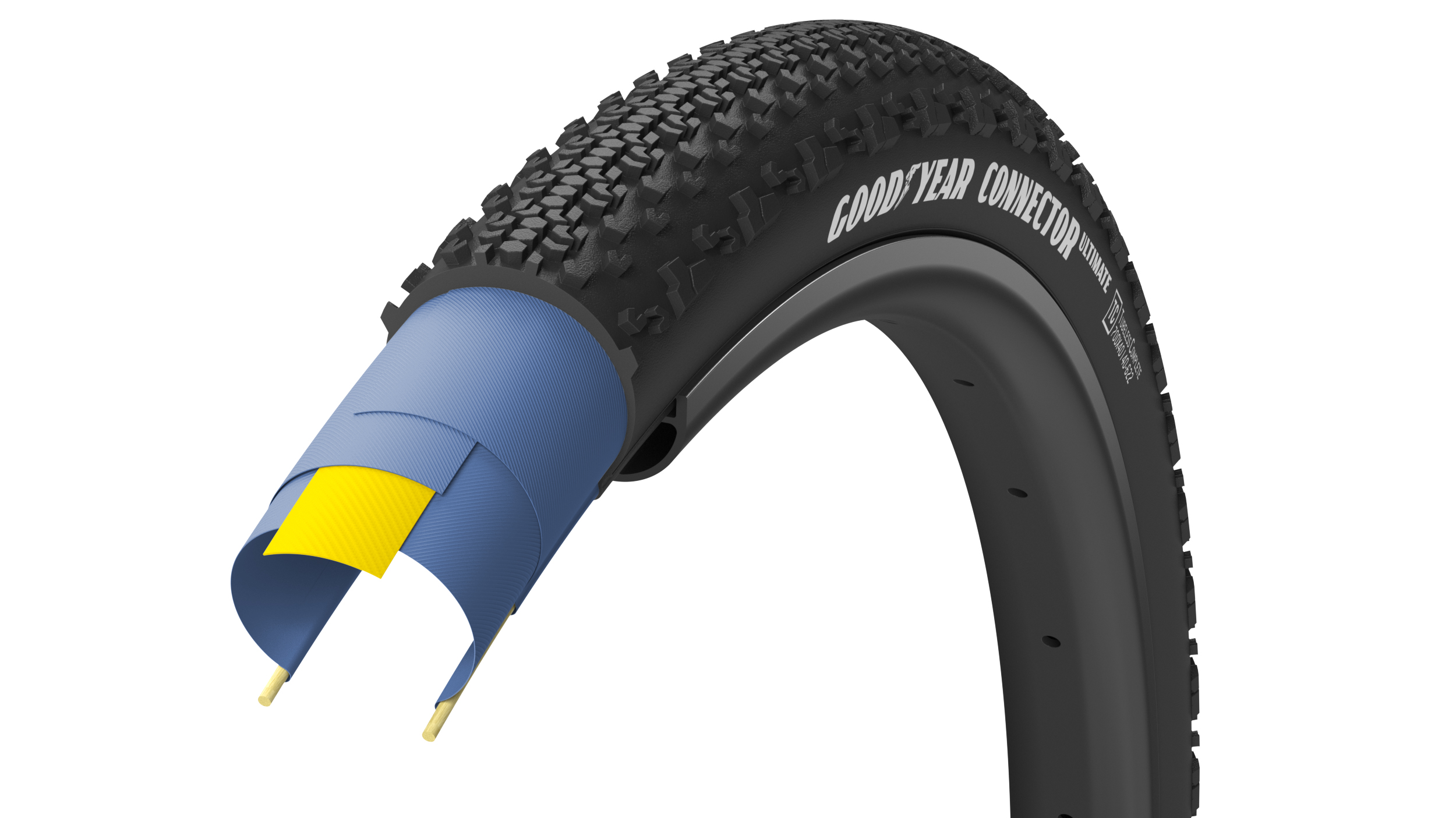 Покрышка 700x40 (40-622) GoodYear CONNECTOR tubeless complete, folding, black, 120tpi фото 