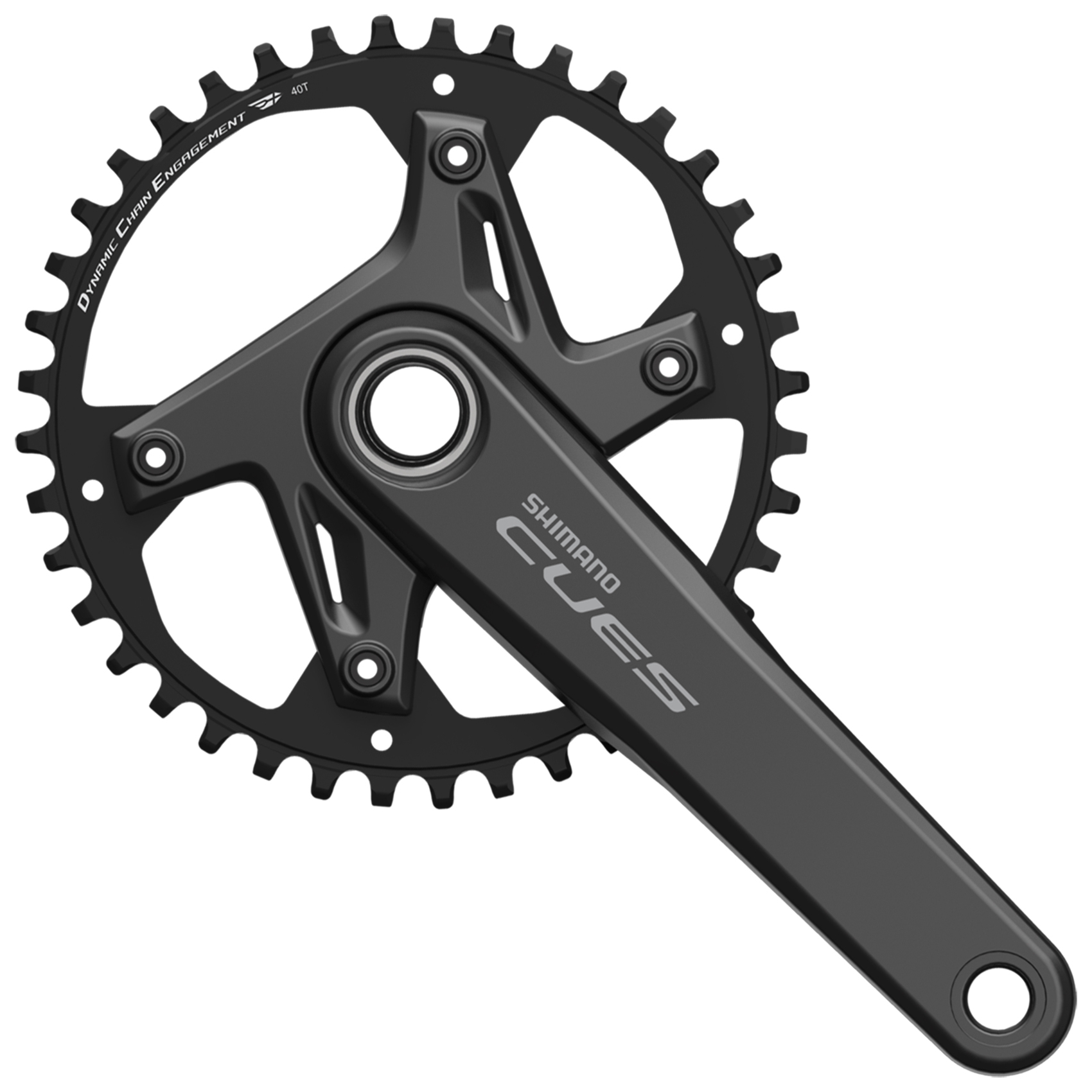 Шатуни Shimano FC-U6040-1 CUES, Hollowtech II, 175 мм, 1x9/10/11-шв., 40T фото 