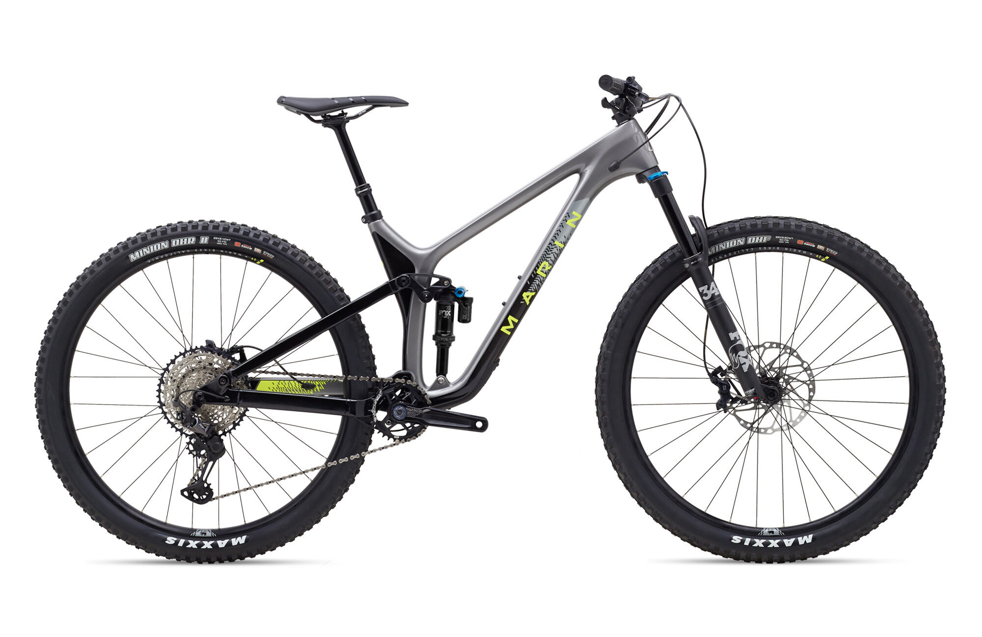 Велосипед 29" Marin Rift Zone Carbon 2 рама - XL 2020 Gloss Carbon/Dark Charcoal/Hi-Vis Yellow