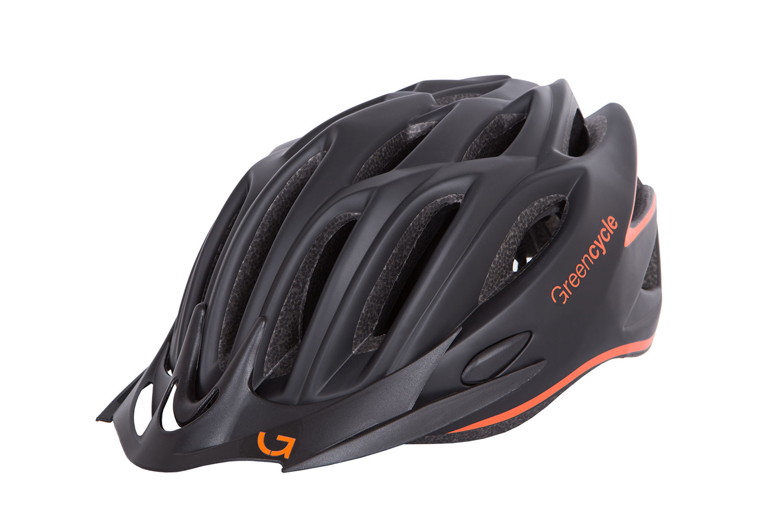 Шлем Green Cycle New Rock размер 58-61см черно-оранжевый матовый фото 