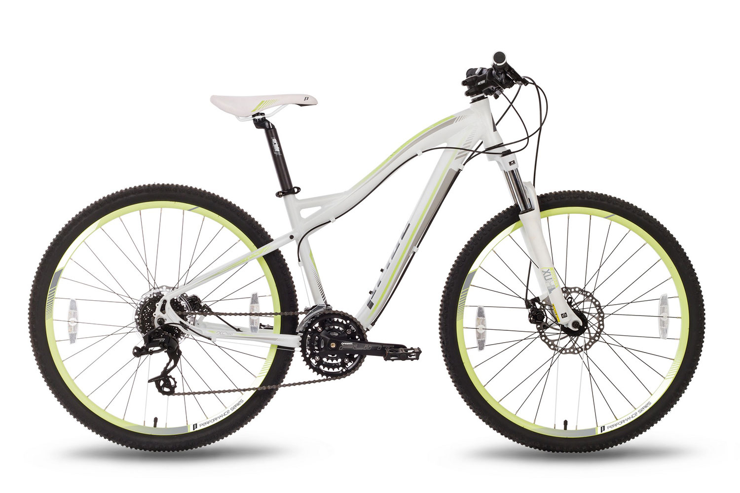 Велосипед 27,5 "Pride XC-650 MD W рама - 16" біло-зелений матовий 2016 фото 